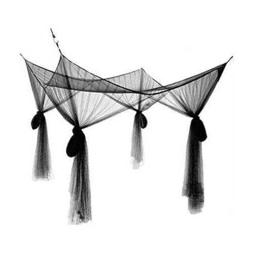 Mosquito Net Canopy for Large Beds with Tie-Down Straps 1