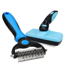 Double-Sided Undercoat Rake for Dogs and Cats 2 Pieces