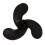 Black Marine Outboard Propeller for Mercury 3.5/2.5HP 3