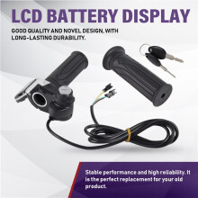 48V Throttle Handlebar Grip Power Speed Rotary with Key with LCD Battery Display for Electric Scooter Bike Parts
