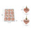 Rose Gold Heart Ornaments 12 pcs Shatterproof 3