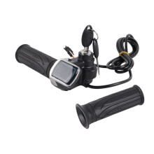 Impugnatura per Manubrio Acceleratore da 48 V, Velocità Rotativa con Chiave e Display LCD Della Batteria per Parti di Scooter Elettrici