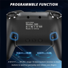 DATA FROG Wireless Controller for 2//Lite/OLED RGB Lighting Game Controller 6-Axis+Vibration+Turbo