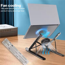 For 18 Inch Laptop Cooler Stand Foldable Notebook Computer Cooling Pad Stand Tablet Laptop Desktop Bracket with Fans