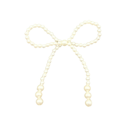 Pearl Bow Christmas Ornament Tree Topper Pendant