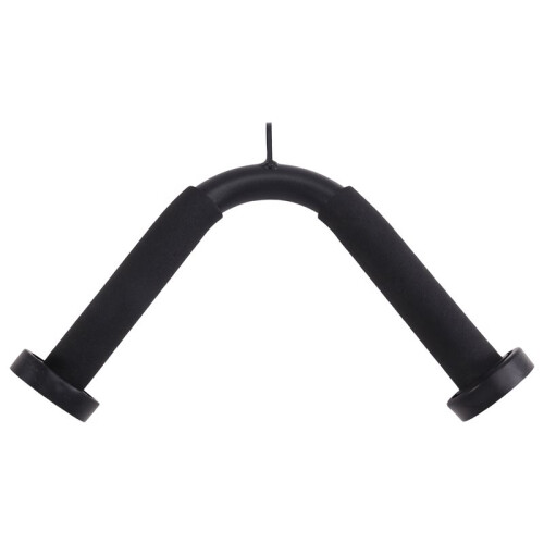Ergonomic Triceps Rope Pull Down Bar, V Bar Cable Attachment, with Non-Slip Rubber Grip