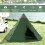 6 Men Tipi Tent with Carry Bag - Green 6