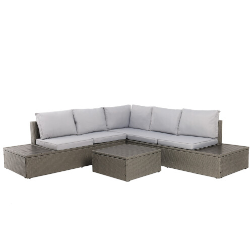Charles Bentley Charles Bentley Rattan & Polywood Corner Lounge Set