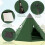 6 Men Tipi Tent with Carry Bag - Green 7