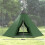 6 Men Tipi Tent with Carry Bag - Green 5
