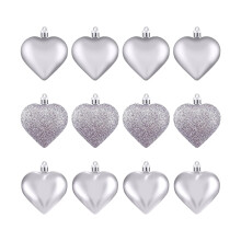 Silver Heart-Shaped Christmas and Valentine Decorations 12