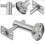 Adjustable Handrail Brackets Heavy Duty Wall Mount 2 Pack 6