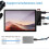 ROCKETEK Docking Station for Surface Pro 7, 7-in-1 Hub, USB 3.0 X 2, USB-C 60W PD Charging Capability, Card Reader 5