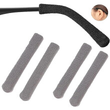 Knitted Anti-Slip Eyeglass Leg Covers Grey 2 Pairs