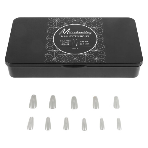Pretyzoom Transparent Fake Nail Tips ABS Material 500Pcs