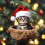 Grey Tabby Cat Christmas Ornament with Hat 5