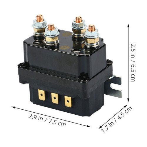 Winch Solenoid Relay Replacement for Off-Road Vehicle Black 1
