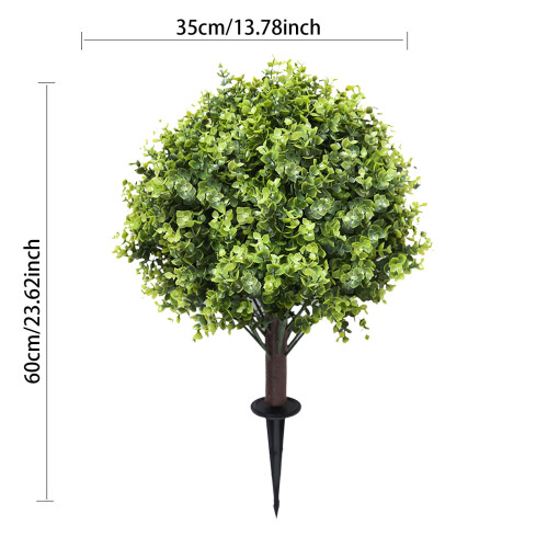 24-inch Flocked Artificial Christmas Tree with Stake 2