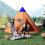 6 Men Tipi Tent with Carry Bag - Orange 3