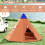 6 Men Tipi Tent with Carry Bag - Orange 6