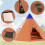 6 Men Tipi Tent with Carry Bag - Orange 7