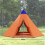 6 Men Tipi Tent with Carry Bag - Orange 5