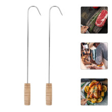 Lazy Shoe Puller with Wood Handle 2 pcs 19.3 x 2.4 x 0.8 in