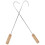 Lazy Shoe Puller with Wood Handle 2 pcs 19.3 x 2.4 x 0.8 in 3