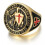 Men's Vintage Templar Knight Red Cross Shield Ring 1