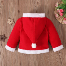 Weihnachts-Hoodies für Kinder, Weihnachtsmann-Kapuzenjacke, Umhang, Mantel mit Gürtel, Cosplay, Festliche Weihnachtskostüme für Kinder, 120
