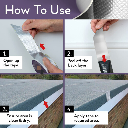 Cinta de butilo impermeable, cinta de papel de aluminio con caucho de butilo resistente Silver 1