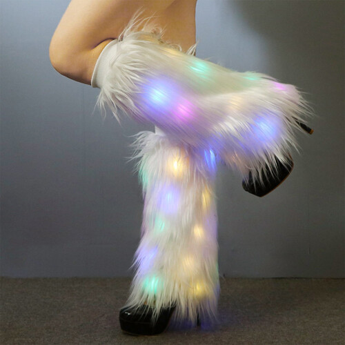 LED Light-Up Leg Warmers Soft Winter Boot Covers 1 Pair 1
