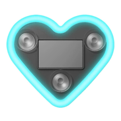 Solar Heart LED Car Light Light Blue Ambient Lamp