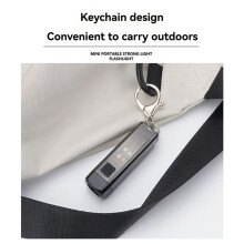 Compact EDC Keychain Flashlight USB Rechargeable Light Magnetic Base Dual Modes Pocket Light for Camping Hiking Fishing
