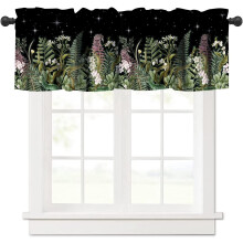 Botanical Kitchen Valance Curtains Nature White Floral