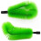 2 Pcs Gutter Cleaning Brush Roofing Tool Rain Gutter Guard Cleaner Tool with 2 Brush Heads Adaptation Thread Interface 1