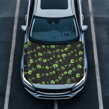 Four Leaf Clover Car Hood Cover Protector for St. Patrick's
