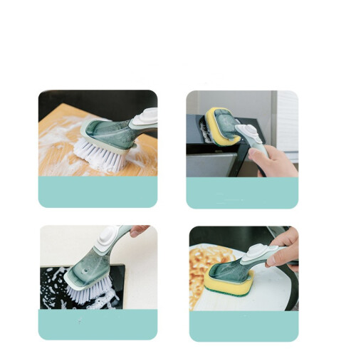 Spülbürste mit integriertem Seifenspender Grey 1