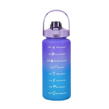 Water Bottle with Time Markers Straw Leakproof BPA Free 1L