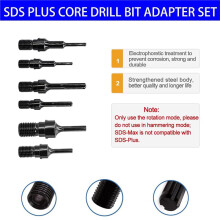 Converter for Concrete Core Bit, 1-1/4"-7 UNC Male Thread and 5/8"-11 Male Thread to SDS Max Core Drill Bit Adapter