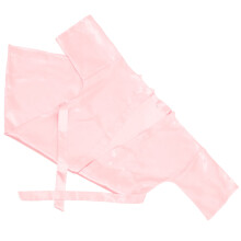 FRCOLOR Pink Polyester Robe V-Neck 112x42 in