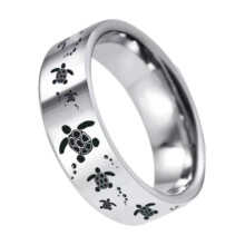 Star Pearl Wedding Band for Women Silver Adjustable Size 7