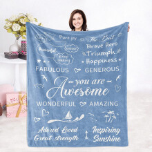 Purple Inspirational Throw Blanket 30x40 in