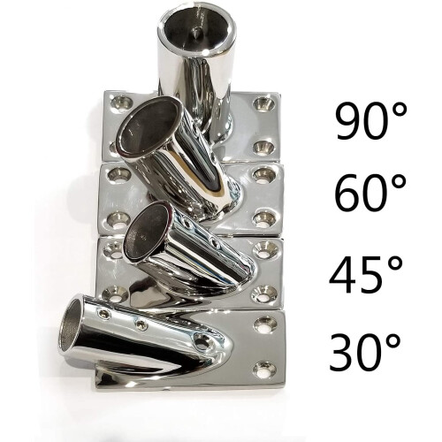 Boat Hand Rail Fitting 60 Degree 1 Inch Rectangular Base 2