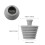 Silicone Bathtub Stopper with Suction Cup 2 pcs 1.2 inch 3