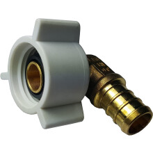 Brass Crimp Fitting Female NPT Swivel Elbow 5 pcs