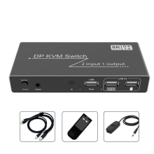 2 in 1 out DP DisplayPort KVM-Umschalter 8K 60 Hz