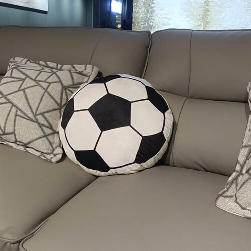 Plush Soccer Ball Pillow Soft Stuffed Cushion 1 Pc