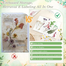 5 Pcs Dried Flower Storage Set with Storage Box for A4 Size Blotting Paper Letter Stickers,for Keeping Color Dry for DIY