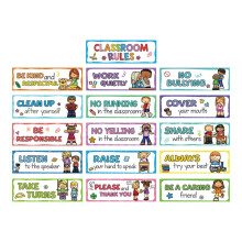 Classroom Rules Educational Posters 16 Pieces